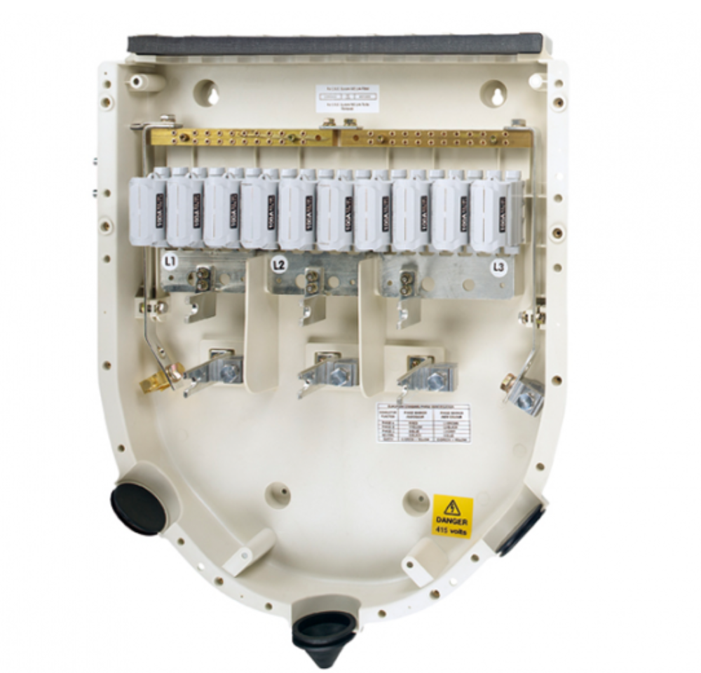 Insulated 10-way MSDB 3 phase 400 V 315 A rated