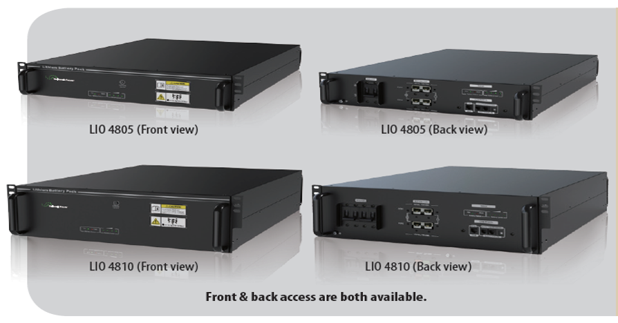 LIO 4805 / LIO 4810 48Vdc 50AH/100AH Lithium-ion battery pack