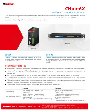 Communication & Management Terminal Unit for SCADA systems. CHub-6X