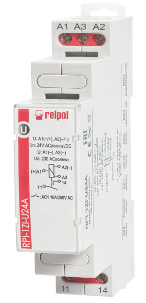 Installation relays RPI - Resistance to inrush current 120 A in time 20 ms