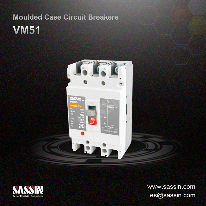 VM51, MCCBs with thermal magnetic trip units