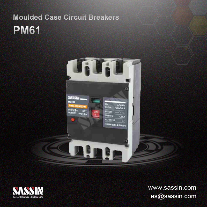 PM61, MCCBs with thermal magnetic trip units