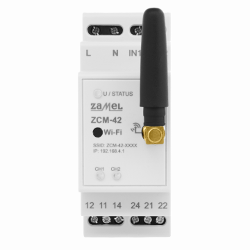 WI-FI-CONFIGURABLE TIME PROGRAMMER, 2XNO/NC 16A (I NRUSH: 111A/20MS), 230V AC TYPE: ZCM-42