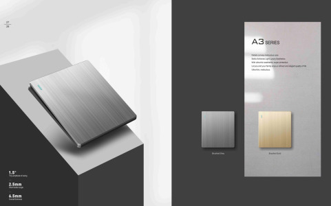 A3 Ultra Thin Brush Gold