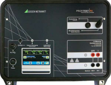 Peak power measuring instrument and characteristic curve tracer for photovoltaic systems