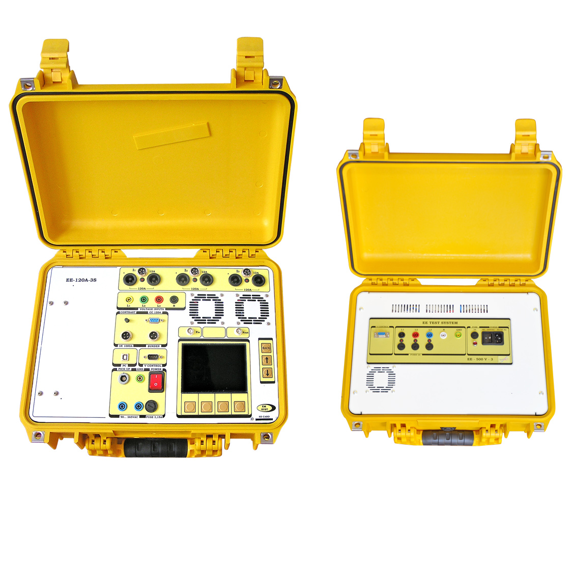 THREE-PHASE CURRENT LOAD WITH ENERGY STANDARD CLASS 0.04 + THREE-PHASE VOLTAGE GENERATOR