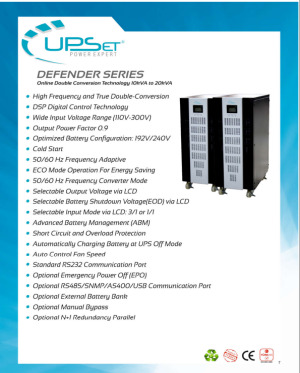 DEFENDER SERIES ONLİNE 10-20 KVA UPS