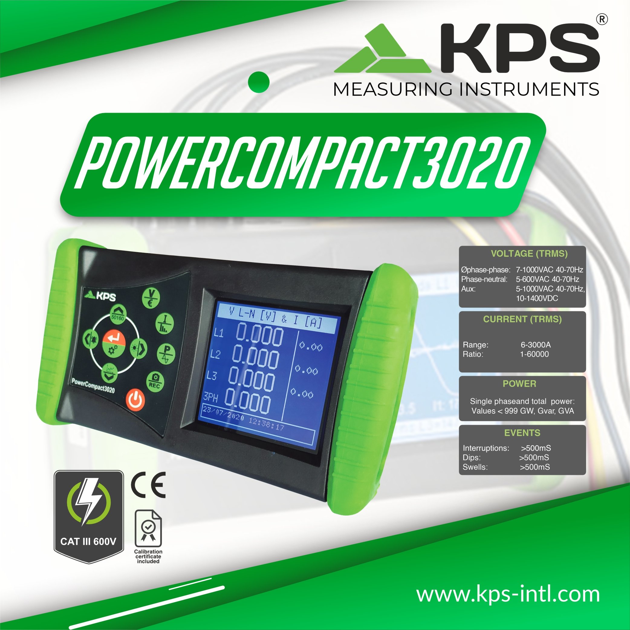 POWERCOMPACT3020 Power Quality Analyzers