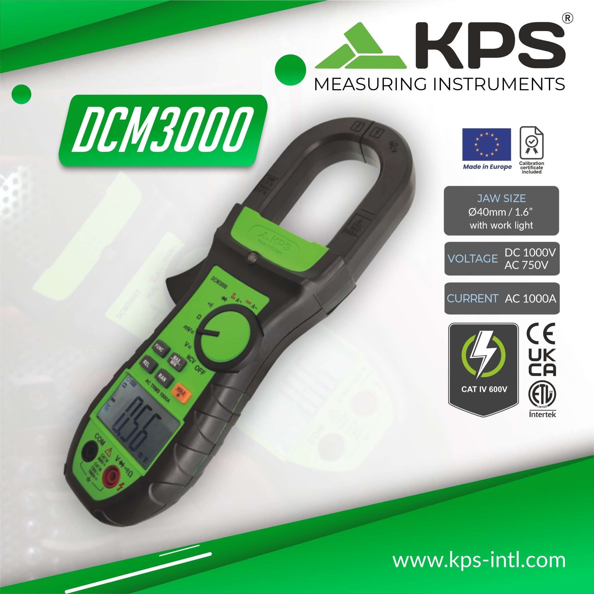 DCM3000 TRMS Clamp Meter 1000AC