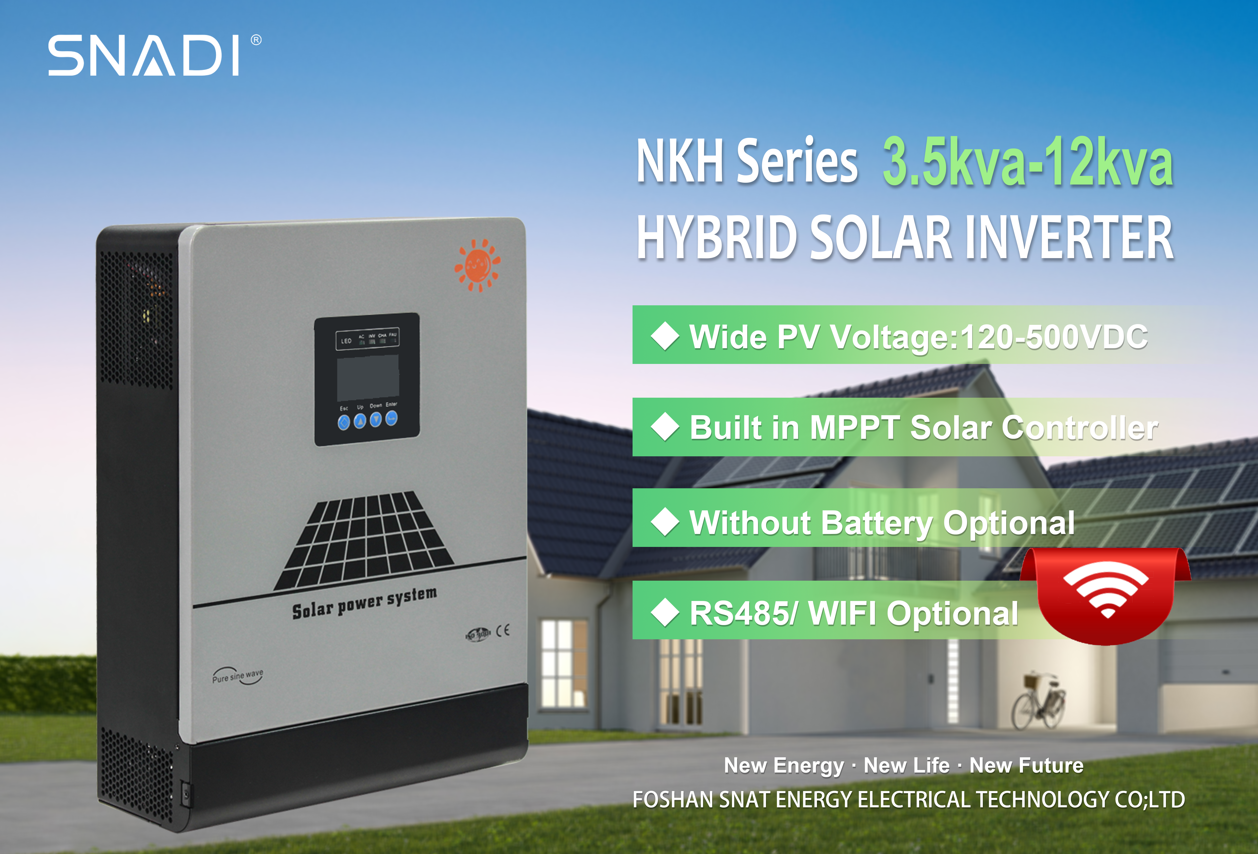 SNADI NKH-Series High frequency Off-grid hybrid solar inverter